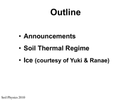 Soil thermal regime - Soil Physics, Iowa State University