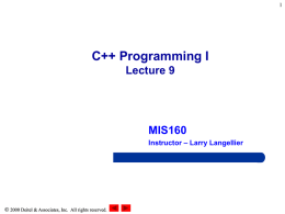 Lecture Notes