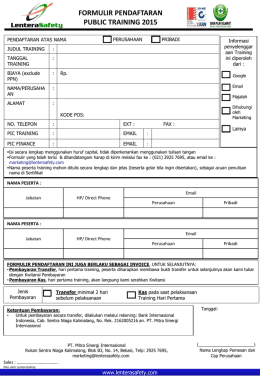 formulir pendaftaran public training 2015
