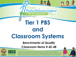 Classroom PBS Mapping Expectations & Rules to Routines