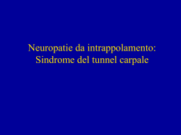 Neuropatie da intrappolamento: Sindrome del tunnel carpale