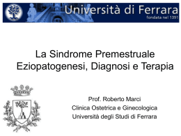 La Sindrome Premestruale Eziopatogenesi, Diagnosi