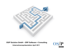 OS/P Solution GmbH - Unternehmenspräsentation - it