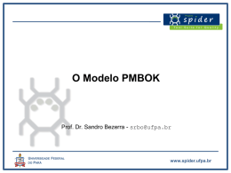 O Modelo PMBOK - Universidade Federal do Pará