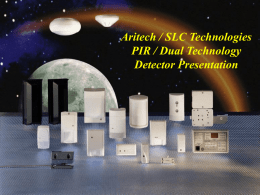 Aritech / SLC Technologies PIR / Dual Technology Detector