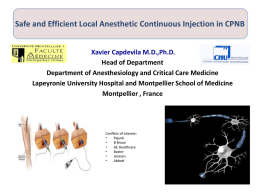 Safe and Efficient Local Anesthetic Continuous Injection in CPNB