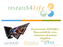 Presentando HINARI y Research4Life a los visitantes de países