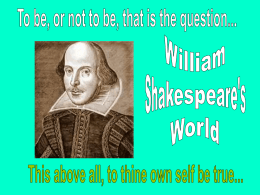 Shakespeare background