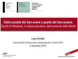 PIL pro capite e livello medio di felicit&agrave; (time trend)