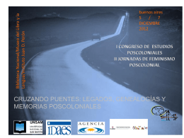 mesas temáticas/ bn/ml/ijdp - II Congreso de Estudios Poscoloniales
