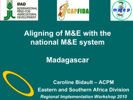 Suivi-Evaluation Programme FIDA Madagascar