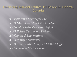 An Assessment of Alternative (P3) Transportation Policy in Alberta