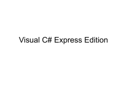 Visual Studio Express Edition