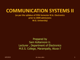 COMMUNICATION SYSTEMS II