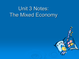 The Mixed Economy 1 _Student Handout_