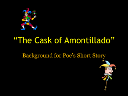 “The Cask of Amontillado” - Cordell`s Class