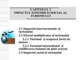 2.1 Impactul macroeconomic al turismului
