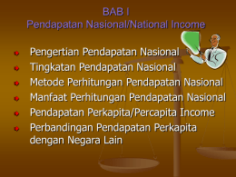 Pendapatan Nasional/National Income