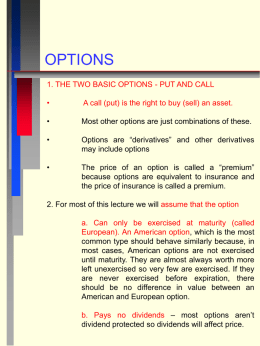Options Lecture