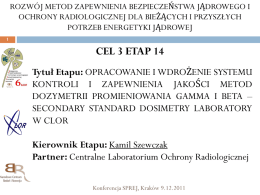 ETAP 14: K. Szewczak, CLOR