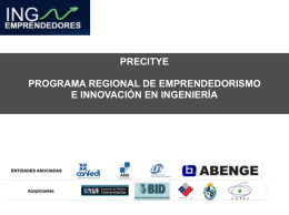 precitye programa regional de emprendedorismo e innovación en