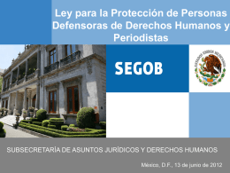 Presentación: Ley para la Protección de Personas