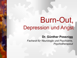 Burn-Out und Depression