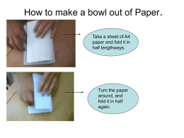 How to make a bowl out of Paper