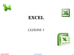 EXCEL Lezione 3 - life and fitness