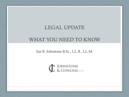 Legal Updates - Ontario Association of Police Service Boards