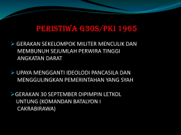 PERISTIWA G30S/PKI 1965