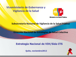 VIH SidaCemsida Ecuador 08-11-12 Estadisticas de prevalencia