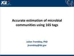 32. Accurate Estimation of Microbial Communities Using Pyrotags