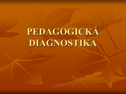 Pedagogická diagnostika - spark