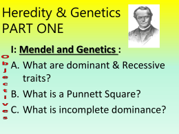 Chapter 5 Heredity & Genetics