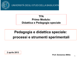 1^ PED - Universit&agrave; degli Studi della Basilicata