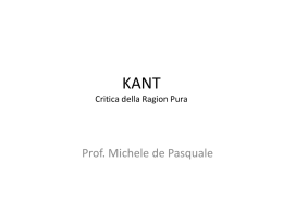 Kant, analitica trascendentale