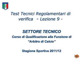 Lezione 9 - A.I.A. Monfalcone