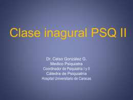 Clase inagural PSQ II
