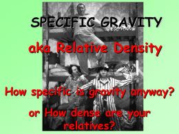 SPECIFIC GRAVITY - spin.mohawkc.on.ca