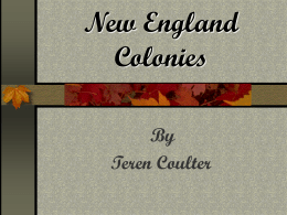 New England Colonies - Etiwanda E