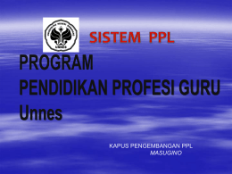 Sistem PPL PPG SM3T Unnes