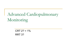 Advanced Cardiopulmonary Monitoring