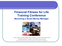 Financial Fitness for Life Teacher Training Workshop