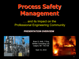PROCESS SAFETY MANAGEMENT