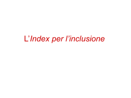 Index per l`inclusione