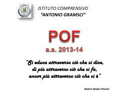 Piano dell`Offerta Formativa - Istituto Comprensivo Statale "Antonio