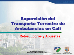 Presentación Supervisión del Transporte Terrestre de Ambulancias