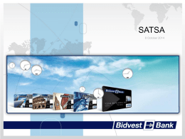 Bidvest Bank presentation