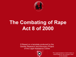 Date Rape - Legal Assistance Centre